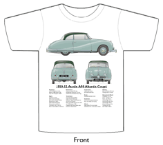 Austin A90 Atlantic Coupe 1950-52 T-shirt Front